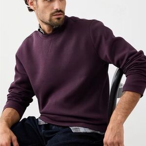 NWT Banana Republic Men's Ruby Plum Weekender Sweatshirt Size Large
